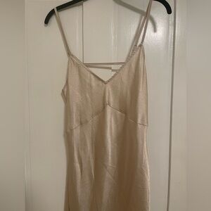 Free People slip dress champagne color M